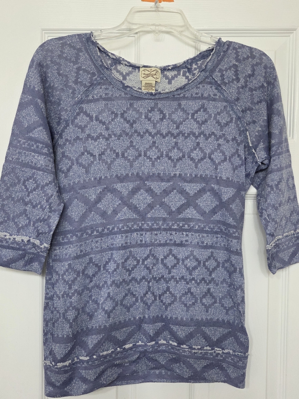 eyelash couture Lavender Blue Knit Top